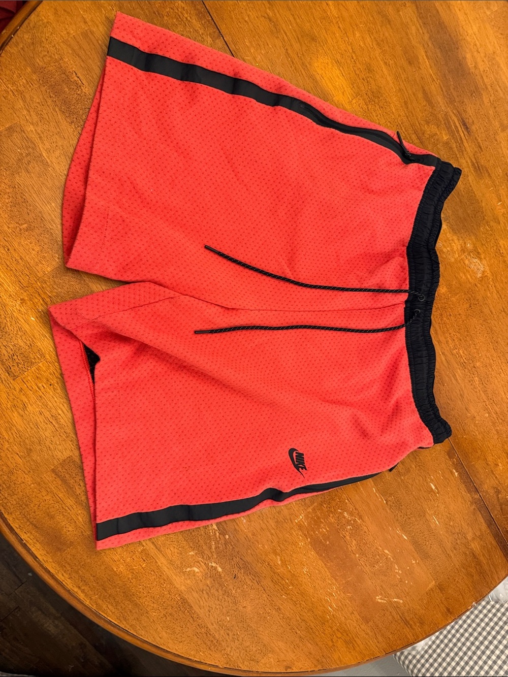 NIKE MEN'S Nike Tec SHORT FLEECE Pack Hyper Mesh RED/BLACK 833935 602 NEW xxl